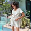 Pijama de Verano Transfronterizo Nuevo 2026 para Mujer, Conjunto de Dos Piezas de Punto Acanalado con Pantalones Cortos y Mangas Cortas