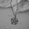 Collar Dinámico de Estrella Transfronterizo para Mujer, Estilo Ins Estudiante Nicho Hueco Doble Estrella, Regalo para Mejor Amiga, Colgante de Zirconia Cruz