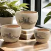Macetas de Cerámica para el Hogar, Estilo Clásico Simple, Tamaño Grande, Macetas de Pie para Interiores y Exteriores para Suculentas, Orquídeas y Plantas Verdes, Diámetro Extra Grande