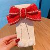 Accesorios para el cabello de Año Nuevo para niños, estilo chino, borla roja, lazo, bola de pelo, horquilla, linda niña, tocado de horquilla para bebé