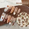 100 Decorações Mini Laço de Unha de Tamanhos Mistos, Pedras de Resina Versáteis para Nail Art de Outono e Inverno