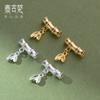 Colgante de Hoja de Tubo de Bambú 3D de Plata S999 Chapado en Oro DIY Colgante para Pulsera Material de Cuerda Hecho a Mano Accesorios Q0703