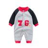 Mameluco de bebé niño con uniforme de béisbol, ropa para bebé de 0 a 1 año, primavera y verano, algodón, mameluco de manga larga, mameluco de primavera