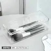 Caixa de Armazenamento de Algodão para Maquiagem, Caixa Transparente de Acrílico para Cotonetes de Mesa, Algodão Demaquilante, Esponja de Beleza, Pincel de Pó, Caixa de Pads de Algodão para Salão de Beleza