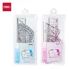 Deli Set de Reglas Triangulares de 15 cm Set de Reglas de Dibujo de 20 cm Set de 4 Piezas Regla Recta para Estudiantes Regla Suave Regla Transparente