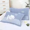Toalla de Almohada Grande Algodón Par Tres Capas Gasa Adulto Cabeza de Almohada Pañuelo de Cabeza Remate Absorbente de Sudor Parejas Estilo Europeo Toalla de Almohada