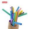 Palito de silicone ecológico para bebidas palito dobrável para crianças adulto tubo de mangueira tubo para beber cápsula de grau alimentício conjunto impressão