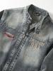 Moda de Otoño e Invierno Chaqueta de Mezclilla Nueva de Moda Guangzhou Xintang para Hombre Holgada Solapa Casual Versátil