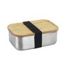 Fiambrera rectangular de acero inoxidable 304 de grado alimenticio con tapa, ideal para estudiantes, oficinistas y trabajadores de oficina, ideal para cocinar arroz al vapor.