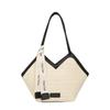 Bolso Grande de Color Contrastante para Mujer 2025 Nuevo Transfronterizo Indentación Hombro Único Portátil Bolso de Axila Textura Bolso Tote de Viaje
