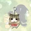 Lindo y peculiar llavero de acrílico con el meme del gatito "Miao Cui Jiao", un accesorio divertido para mochilas, un colgante abstracto para bolsas de estudiantes y un pequeño regalo