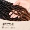 Pelucas Transfronterizas Cabello de Ganchillo Trenzas Rasta Afroamericanas y Europeas 18 pulgadas Goess Faux Locs Trenzas Rizadas