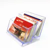 Porta-cartões Fuqiang FQ022 com duas divisórias plástico transparente porta-cartões de camada dupla caixa de cartões de visita material de escritório