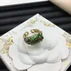 Anillo Ajustable Dior/Dior Best-Seller Transfronterizo Letra Cd para Mujer, Anillo Abierto de Latón Vintage Abeja Lujo Ligero Europeo y Americano