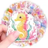 50 nuevos stickers de animales lindos y relajantes transfronterizos para decorar cuadernos y proyectos de manualidades, stickers impermeables