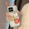 Adecuado para funda de teléfono Xiaomi 17, de alta gama, creativo, moderno, silicona suave Xiaomi, protección de borde completo para mujer, 15 Fresa de Apple