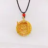 Novo pingente de magpie aberto auspicioso ruyi colar trançado banhado a ouro masculino e feminino atacado direto da fábrica