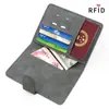 Bolsa Porta-Caderneta de Viagem Capa Protetora Antifurto Bolsa para Armazenamento de Escovas Porta-Caderneta RFID Bilhete de Avião Internacional Bolsa para Cartão de Identidade de Viagem