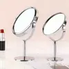 Escritorio de Alta Definición 1:Espejo de Maquillaje con Aumento de 2x, Espejo de Tocador de Acero Inoxidable Metálico, Espejo Giratorio de Doble Cara de Princesa para Escritorio de Dormitorio