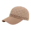 Boné de Baseball para Mulheres, Chapéu de Sol para Proteção Solar ao Ar Livre na Primavera e Verão, Chapéu de Sol Respirável Vazado, Boné com Aba de Malha Tricotada