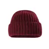 Gorro de Lana Acolchado de Terciopelo Personalizado para Mujer con Logo y Bordado Personalizado Venta Directa de Fábrica Gorro Tejido Cálido
