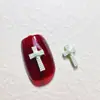 Nuevos Accesorios de Uñas Cruzadas Dulces y Frescos a Cuadros Decoraciones de Uñas de Calavera de Color Sólido Versátiles Adornos de Resina para DIY
