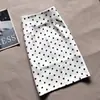 Falda Retro Elegante de Lunares para Mujer Primavera y Verano Nueva Moda Aspecto Adelgazante Elegante Cintura Alta Ajustada Cadera Fina Falda Midi con Abertura