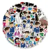 50 Láminas Detective Conan pegatinas caricatura cuaderno tablet vaso de agua teléfono móvil impermeable decorativas pegatinas de graffiti