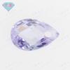 Huagang Gem Agujero Único Forma de Pera Doble Cara de Tortuga Cambio Zircón Azul Piedra Desnuda Forma de Gota Cambio Azul Perla Dispersa Cara del Anillo