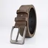 Cinto de Couro Versátil para Homens de Meia-idade e Jovens, Resistente ao Desgaste, Durável, com Fivela, para Moda Business