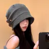 Gorro Cinza Slouchy Estilo Coreano para Inverno, Circunferência da Cabeça Grande, Chapéu de Frio Pulôver Emagrecedor, Chapéu de Cabeça Quente de Alta Qualidade