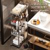 Novo Carrinho de Chão Porta-objetos Doméstico Multifuncional Porta-armazenamento de Mesa Cozinha Banheiro Rack Transparente