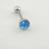 Piercing de Língua em Forma de Olho de Nebulosa Revestido de Borracha Aço Inoxidável Joia para Língua Rosca Externa Anel para Língua Venda Quente Transfronteiriça Joia para Piercing Corporal