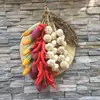 Pimentas, Milho Falso, Alho, Amendoins, Vegetais, Frutas, Restaurante de Fazenda, Decorações de Modelo de Campo de Horta, Cordas para Pendurar