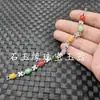 Pulsera de jade esmeralda seca con superficie de huevo verde, pulsera ovalada de turquesa, pulsera de cuentas de tesoros múltiples incrustadas en jade de roca de cuarzo de Jade Dragón Amarillo
