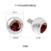Conjunto Banhado a Ouro em Liga de Titânio F136 com Brincos de Tarraxa com Diamantes para Mulheres Parafuso Interno Cicatrização de Piercing na Orelha Tarraxa de Concha Tarraxa de Lábio Acessórios de Piercing Transfronteiriços