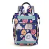 Mochila de moda estampada para mamá, gran capacidad, bolsa multifuncional para salidas de madre y bebé, mochila de maternidad portátil con aislamiento