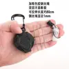 Llavero de Montañismo de Fibra de Carbono en Forma de Diamante Hebilla Telescópica para Exteriores Cable de Acero Engrosado Recubierto de Goma Anti-Pérdida Hebilla de Fácil Tirón Alta Elasticidad
