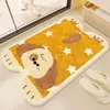 Alfombra de Piso de Animales de Dibujos Animados Imitación Cachemir para Baño Absorbente de Agua Antideslizante Felpudo Resistente a Manchas para Baño Alfombra de Fácil Cuidado