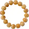 Pulsera a la Parrilla de Carbón de Raíz de Bodhi, la Más Lujosa del Mundo, con Cuentas Budistas y Cuentas de Oración, Diseñada para el Juego con la Punta de los Dedos y la Manipulación con Manos Pequeñas