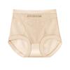 Ropa interior de encaje hueco de cintura alta para mujer, talla grande, cómoda, transpirable, moldeado ligero, ajusta el abdomen, cobertura completa de glúteos, bragas sin costuras para mujer