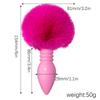 Orissi Bola de Pelo de Conejo de Alta Imitación Tapón Anal Masturbación Anal Masculina y Femenina Juguete Alternativo Venta Directa del Fabricante Transfronterizo