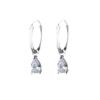 Diamante Gota de Água Orelha Fivela Coreano Estrela Círculo Zircon Brincos Luz Luxo Diário Verão Feminino Brincos Frescos