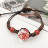 Pulseira artesanal de flores secas para namoradas Céu Estrelado eterno flor seca bola de cristal pulseira casal joia de estudante