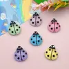 Acessórios de Resina DIY Presilha de Cabelo Corda de Cabelo Pegador para Cabelo Furo de Sapato Fivela de Sapato Joaninha de Sete Estrelas Transparente Inseto Besouro