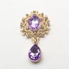 Cross-border gota de água liga flor placa acrílica strass DIY joias acessórios ouro e prata base brincos pingente