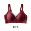 Lencería sin costuras para mujer, sexy, de encaje, con escote en V, sin aros, push-up, iluminador, anti-flacidez, copa fija tridimensional, sujetador para mujer