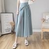 2026 Pantalones Largos de Gasa de Alta Calidad para Mujer Japoneses y Coreanos Tallas Grandes Pantalones Falda Cintura Elástica Pantalones Casuales Pantalones con Cordón Pantalones