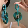 Pendientes de Borla Geométrica Acrílica con Aguja de Acero para Mujer, Pendientes de Moda Estilo Exagerado Europeo y Americano, Pendientes de Gama Alta de Nicho al por Mayor