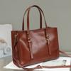 Bolso de Mujer de Curtido Vegetal de Capa Superior Bolso Transfronterizo de Cuero Genuino Nuevo Estilo Casual Combinable Bolso de Hombro Cruzado Bolso Tote Vintage